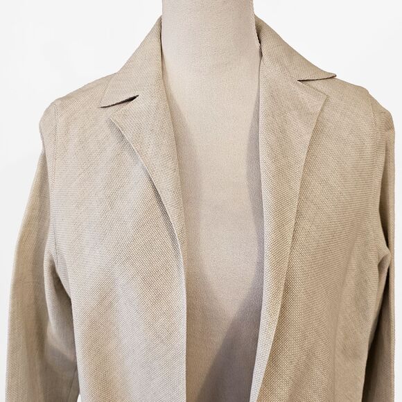 Dusan Bamboo Medium Open Front Blazer Made in Italy - Picture 7 of 7
